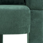 Chenille Three-Leg Accent Chair — detail of finish and surface variation