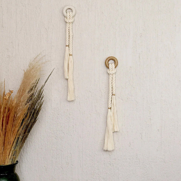 Knotted Cotton Rope Wall Hanging