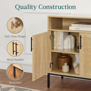Arched Rattan Panel Buffet Cabinet – buffet (view 7) | Roost & Roam