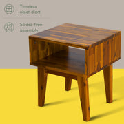 Open-Shelf Acacia Wood Nightstand — additional product view 28