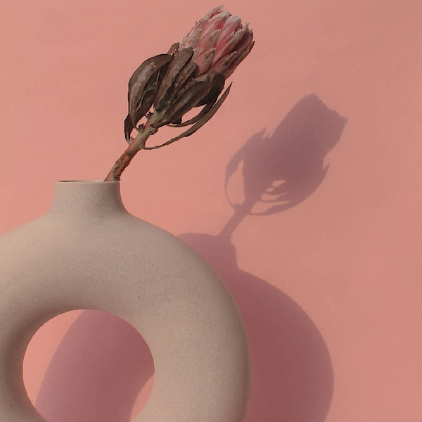 Matte Ceramic Ring Vase
