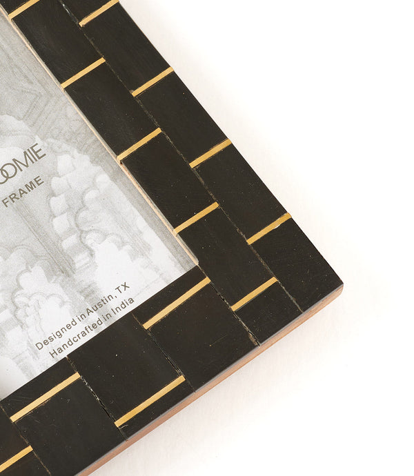 Hand-Carved Horn Brass Dash Picture Frame