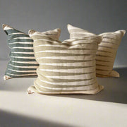 Hand-Woven Striped Cotton Pillow Cover