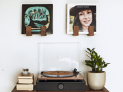 Hardwood Floating Record Display Shelf