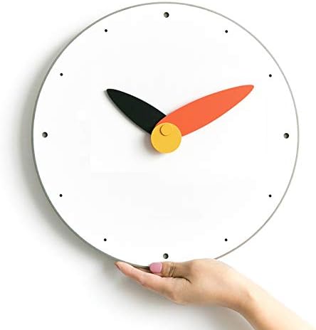 Modern Minimalist Orange & Black Wall Clock