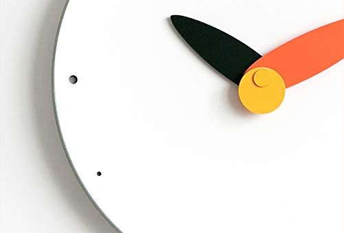 Modern Minimalist Orange & Black Wall Clock