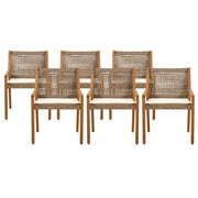Acacia and Wicker Outdoor Dining Set — additional product view 12