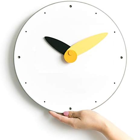 Round Minimalist Yellow & Black Wall Clock