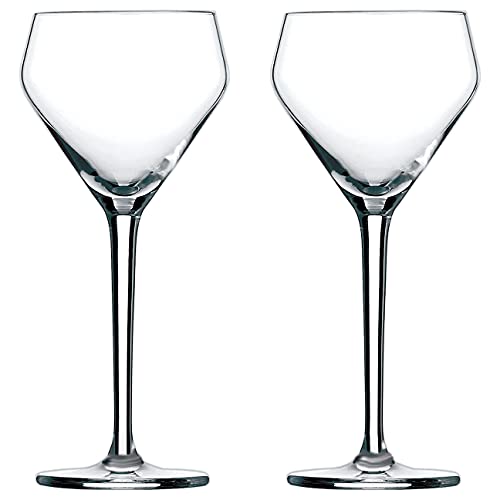 Handblown Teardrop Nick and Nora Glass Set