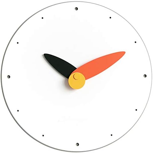 Modern Minimalist Orange & Black Wall Clock