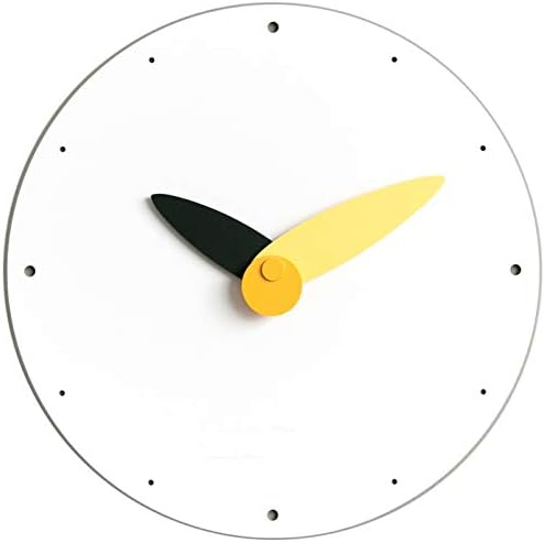 Round Minimalist Yellow & Black Wall Clock