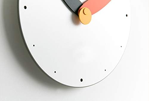 Modern Minimalist Orange & Black Wall Clock