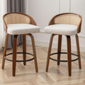 Rattan Swivel Counter Stool Set