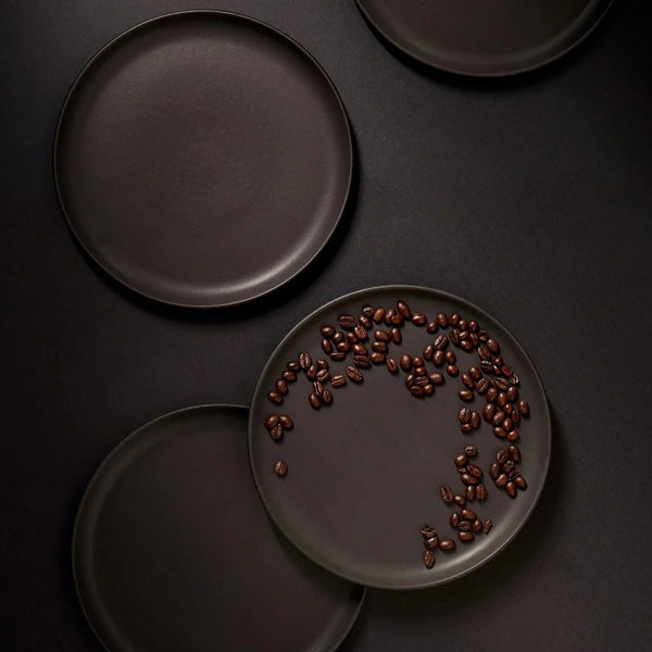 Matte Black Stoneware Dinnerware Set