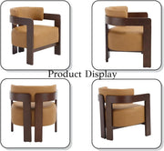 Faux Leather Barrel Accent Chair – chair (view 7) | Roost & Roam