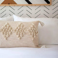 Tufted Cotton Lumbar Pillow
