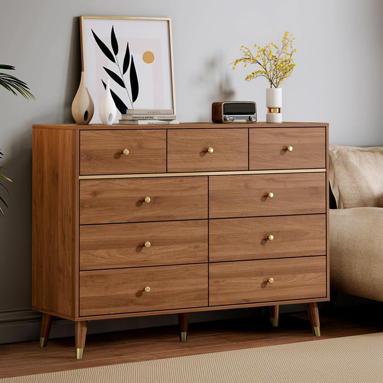 Dark Espresso Six-Drawer Dresser with Anti-Tip