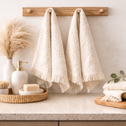 Turkish Cotton Fringe Hand Towel Set
