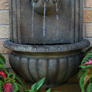 Florentine Stone-Finish Outdoor Wall Fountain