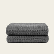 Waffle-Weave Cotton Bath Towel Set