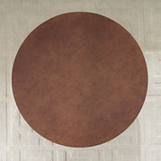 Burl Wood-Print Round Pedestal Coffee Table