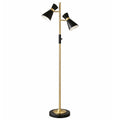 Axis Black and Gold Floor Lamp with Four-Way Switch
