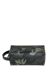 Leather-Grain Zip Toiletry Bag