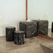 Hand-Carved Black Marble Container