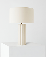Fluted Ceramic Base Table Lamp
