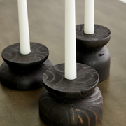 Hand-Turned Pine Taper Candleholder