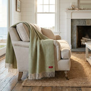 Merino Wool Herringbone Fringe Throw