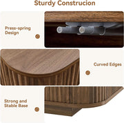 Fluted Walnut-Finish Sideboard Cabinet – buffet (view 5) | Roost & Roam