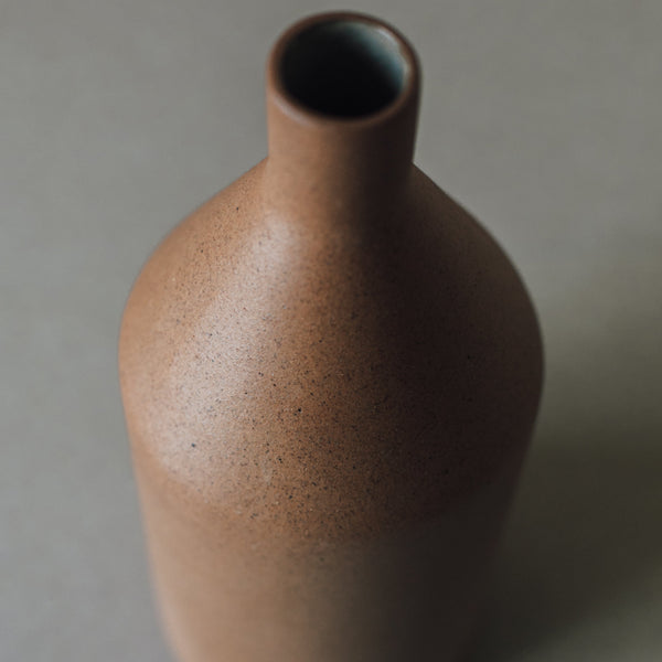 Stoneware Bottle-Form Ceramic Vase