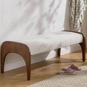 Sherpa Upholstered Arch-Leg Bench – ottoman (view 8) | Roost & Roam