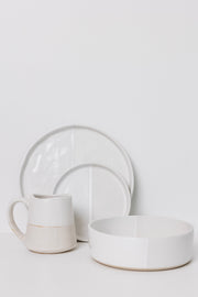 Two-Tone Stoneware Coffee Mug Set