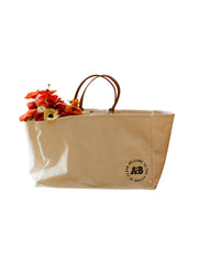 Canvas Leather-Handle Market Tote