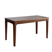 Walnut-Finish Wood Writing Desk with Drawers