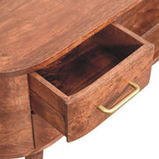 Curved Mango Wood Media Console