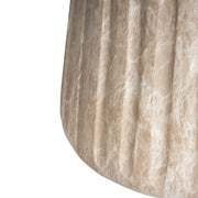 Fluted Concrete Outdoor Side Table — close-up of label and production detail
