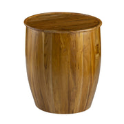 Mixed Wood Drum Side Table — alternate view or variant option