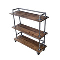 Three-Tier Industrial Pipe Bar Cart
