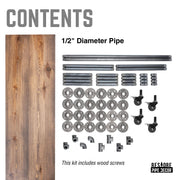 Three-Tier Industrial Pipe Bar Cart