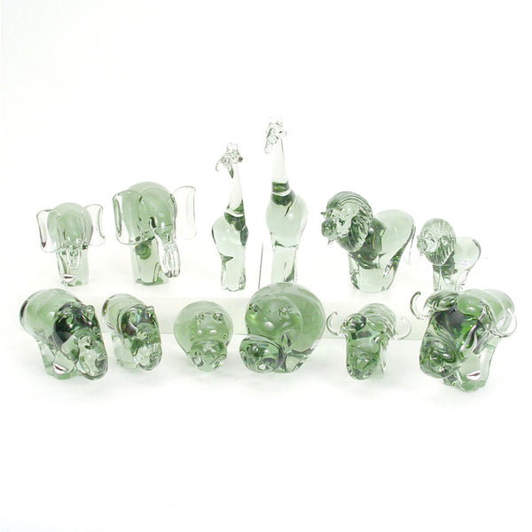 Recycled Glass Elephant Figurine