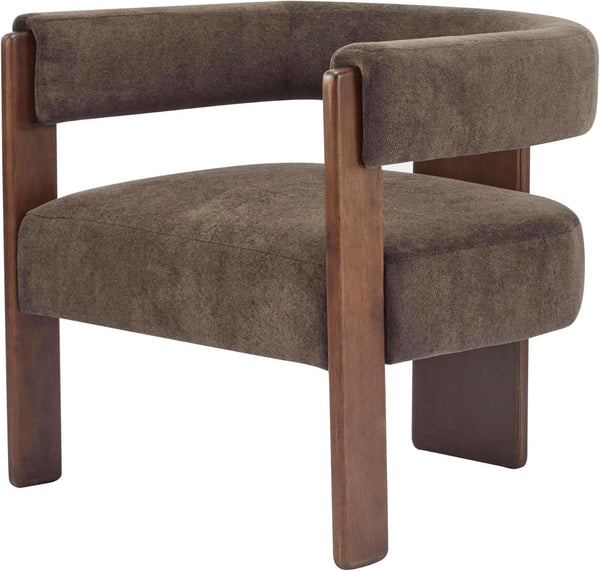 Velvet Barrel-Back Accent Chair (view 4) | Roost & Roam