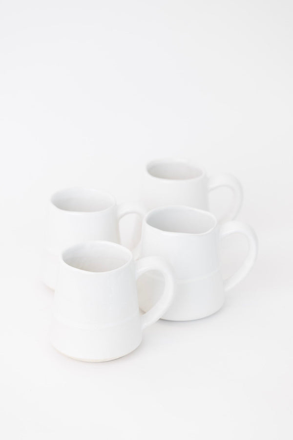 Two-Tone Stoneware Coffee Mug Set
