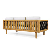 Rope-Woven Acacia Outdoor Daybed — packaging and unboxing view