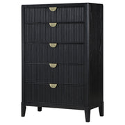 Fluted Five-Drawer Tall Chest