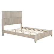 Reeded Wood Platform Bed Frame