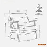 Living Room Chair With Lumbar Pillow
