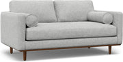 Mid-Century Upholstered Sofa and Ottoman Set
